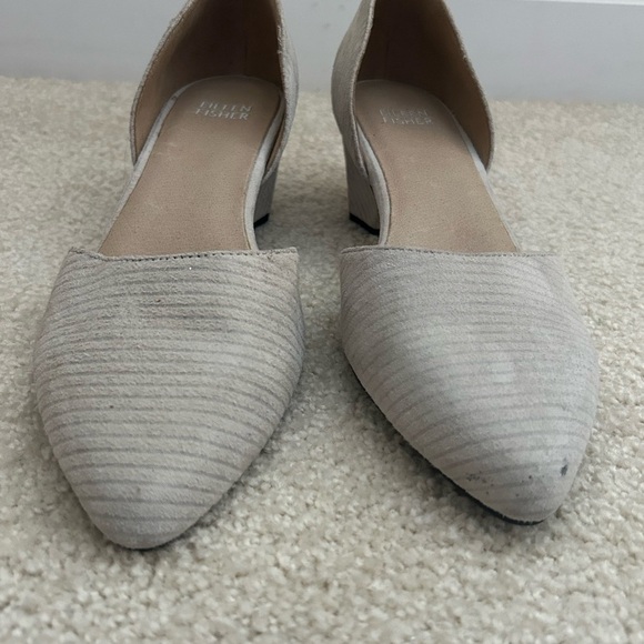 Eileen Fisher Rumi d’Orsay Pump Size 7.5 Tan Suede - Picture 3 of 9